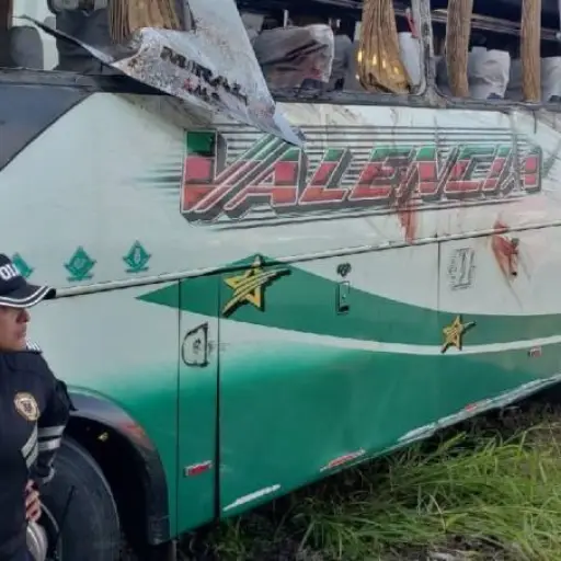 Cinco fallecidos y 28 heridos tras el choque entre un auto y un bus en Santa Elena