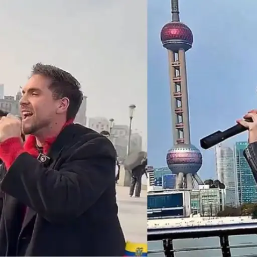 Johann Vera y Ren Kai conquistan Shanghái con un show callejero y se vuelven virales