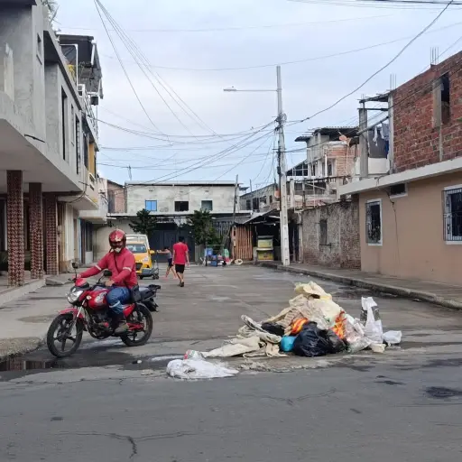 Problema crónico en Los Esteros: basura en la Calle 119 y Avenida 104 por falta de acceso del camión