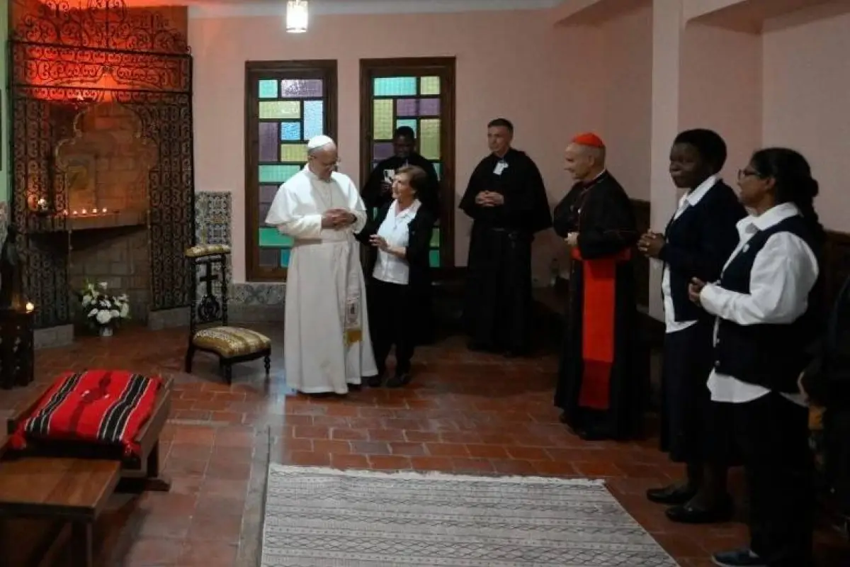 El Papa león XIV recordó a las mártires agustinas durante uno de sus recorridos por Argelia., Foto: News Vaticano