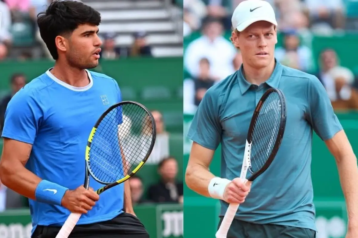 Carlos Alcaraz y Jannik Sinner se ven este domingo en la final.