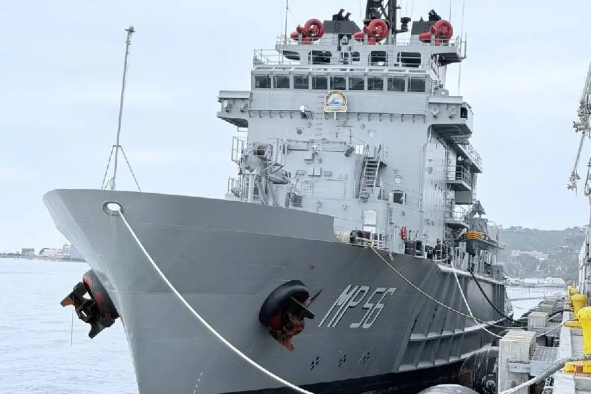 El buque BAE Jambelí que en los próximos días arribará a Ecuador, según el Ministerio de Defensa., Foto: Min. de Defensa