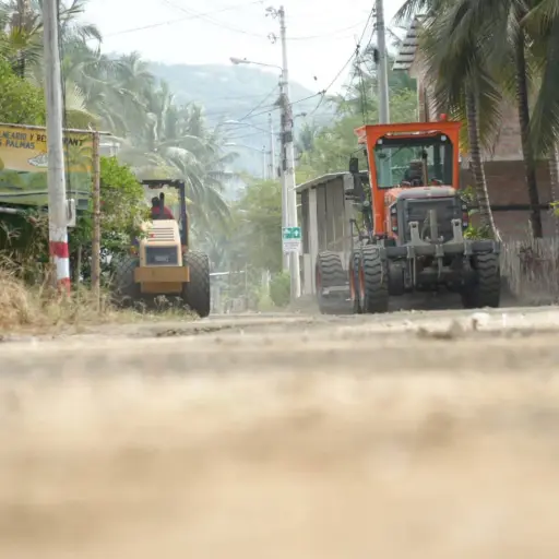 Mejoramiento vial avanza en sector San Pedro de la comunidad Puerto Loor, en el cantón Rocafuerte