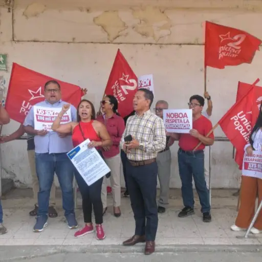 Nuevo plantón en Portoviejo: Unidad Popular intensifica su defensa ante posible cancelación