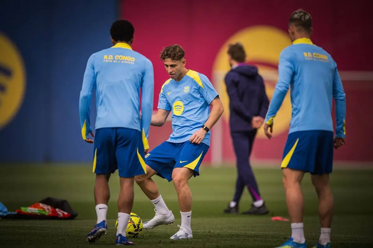 Entrenamiento del FC Barcelona el 2 de abril de 2026., Europa Press.