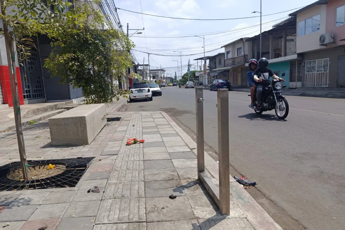 Roban depósitos de basura en avenida 321 recién regenerada de Eloy Alfaro., El Diario