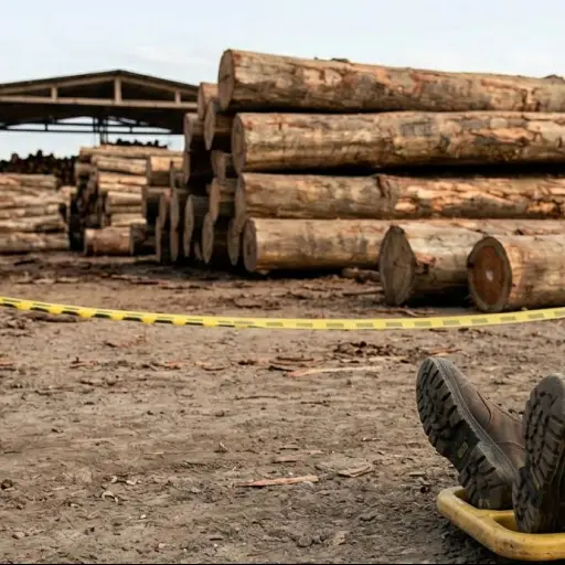 Trabajador muere tras caerle trozas de balsa en El Carmen
