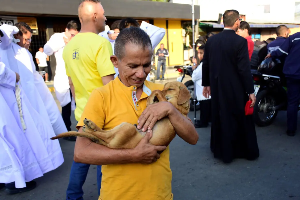 Vicente Cevallos abrazó a su perro Mateo y pidió a Dios por su recuperación., El Diario.
