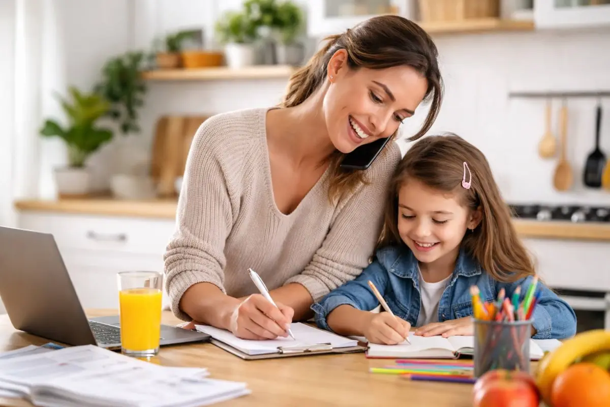 Madres que trabajan: estrategias prácticas para planificar la semana sin estrés., Inteligencia Artificial. 