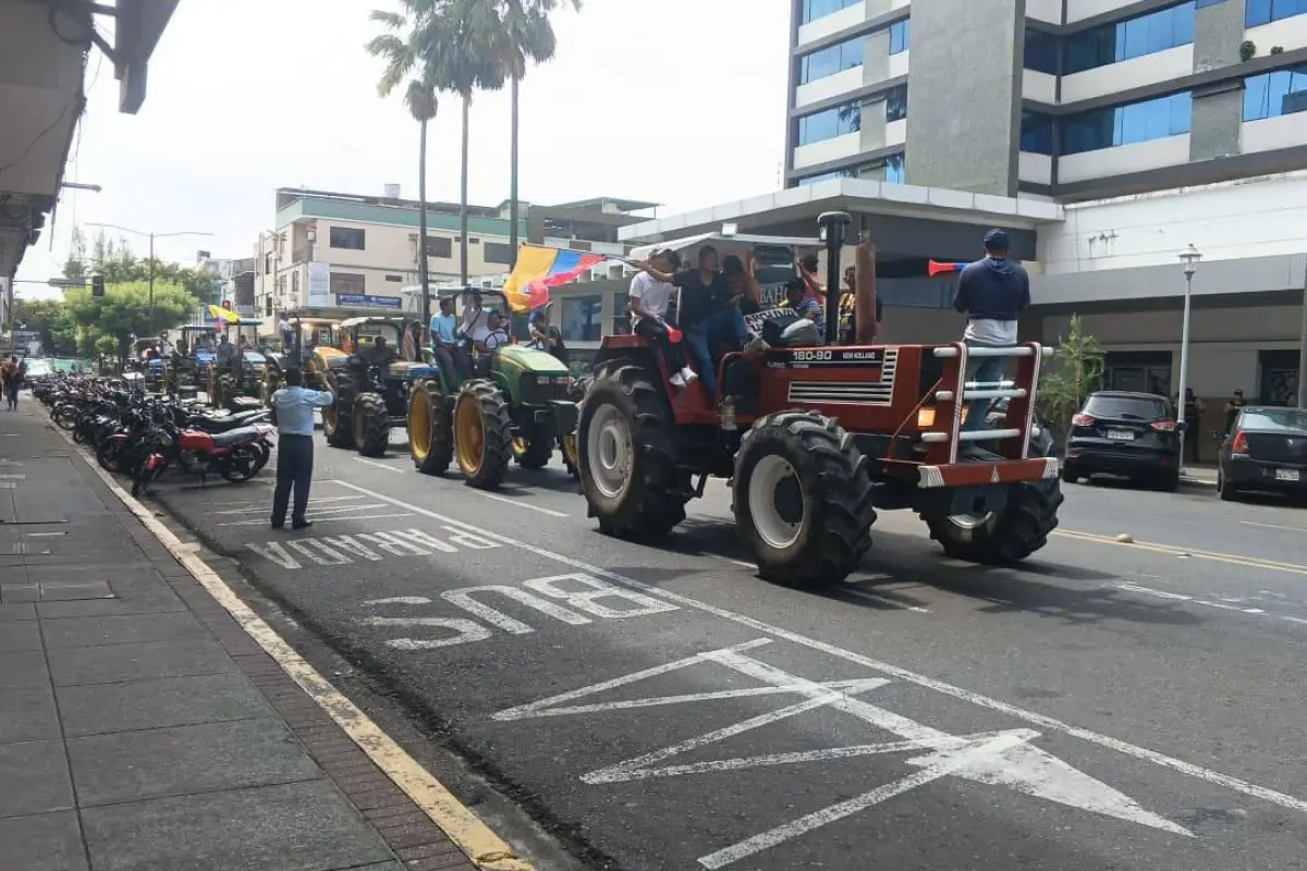 Babahoyo agricultores arroceros protestan por crisis de precios y advierten riesgo social
