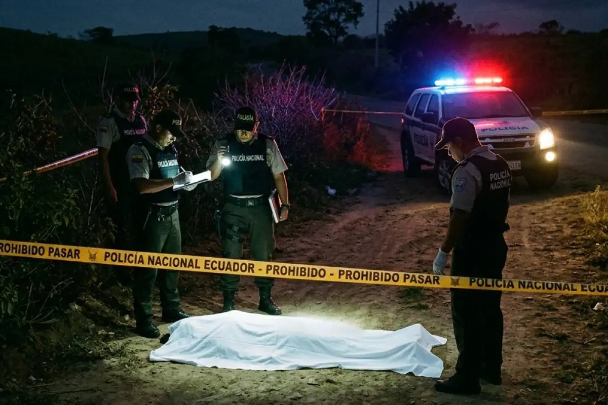 Agentes de la Policía Nacional llegaron al lugar de los hechos para recabar indicios., Foto: Generada por IA