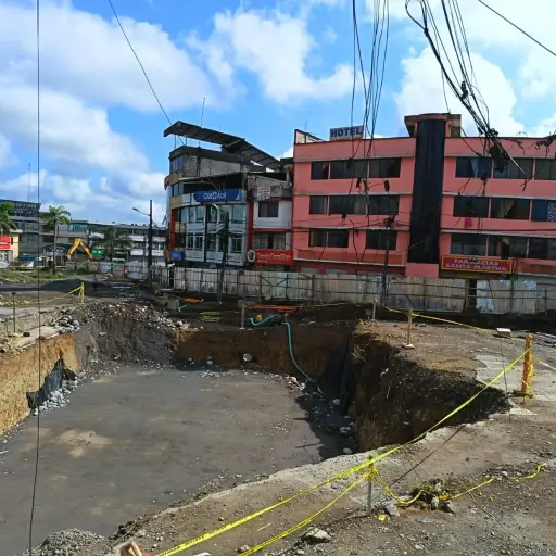 Obra en la terminal terrestre de Santo Domingo supera fase más compleja y entra en etapa visible 