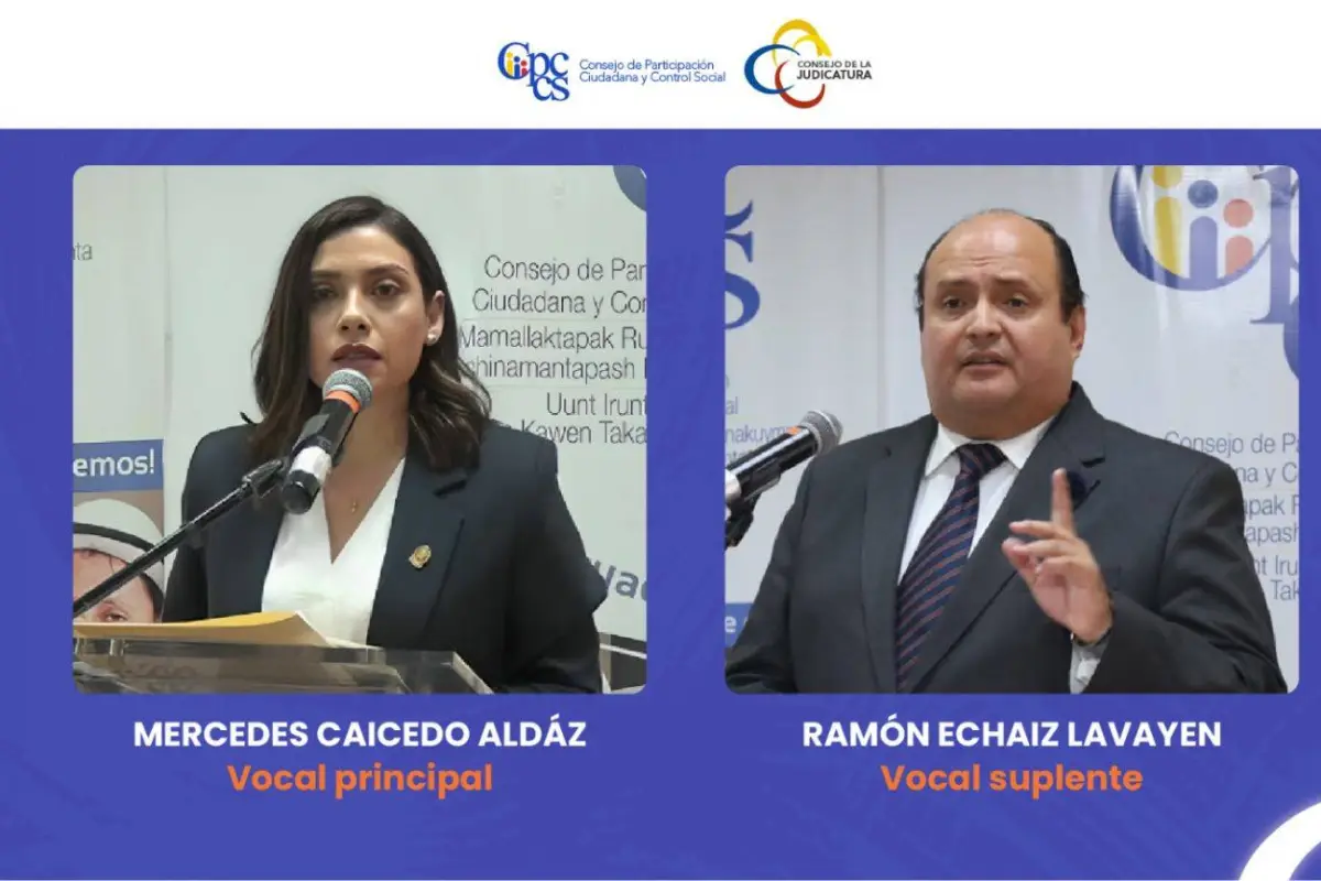 Consejo de la Judicatura Mercedes Caicedo Aldaz asumirá la presidencia tras designación del CPCCS