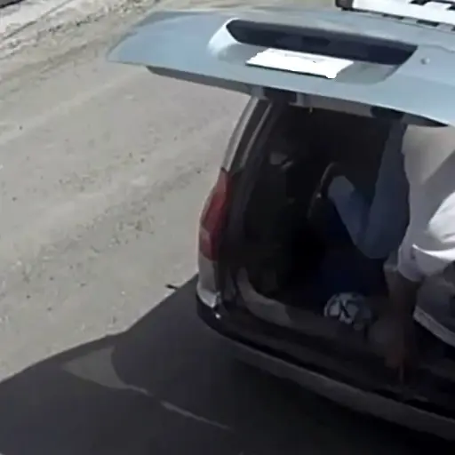 Cámara de vigilancia capta el momento exacto en que un delincuente intenta robar un carro en Portoviejo