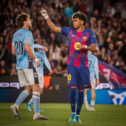 Barcelona suma tres puntos vitales ante Celta de Vigo con penal convertido por Lamine Yamal 