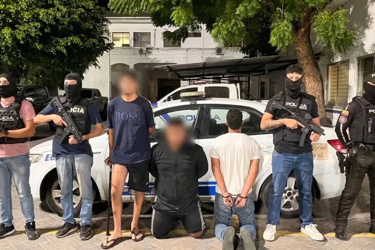 Los tres detenidos fueron puestos a órdenes de las autoridades judiciales para la audiencia., Policía Nacional