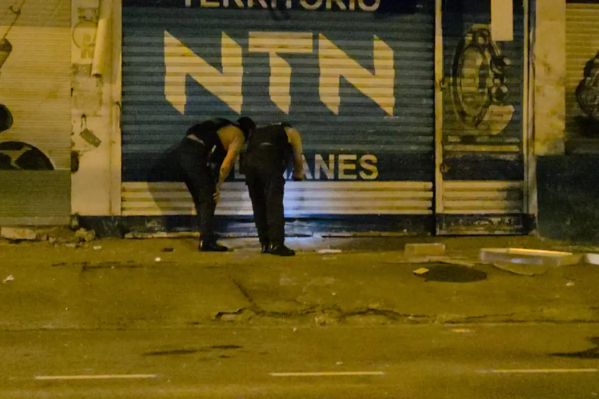 La Policía Nacional llegó al sitio tras la explosión., Cortesía