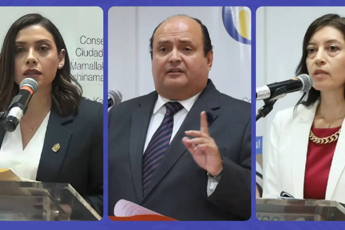 Mercedes Caicedo, Ramón Echaiz y Paquita Chiluiza son los postulantes a vocal principal y suplente del Consejo de la Judicatura., X: @CpccsEc
