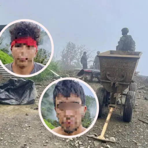 Seis detenidos en operativo militar contra la minería ilegal en la provincia de Azuay