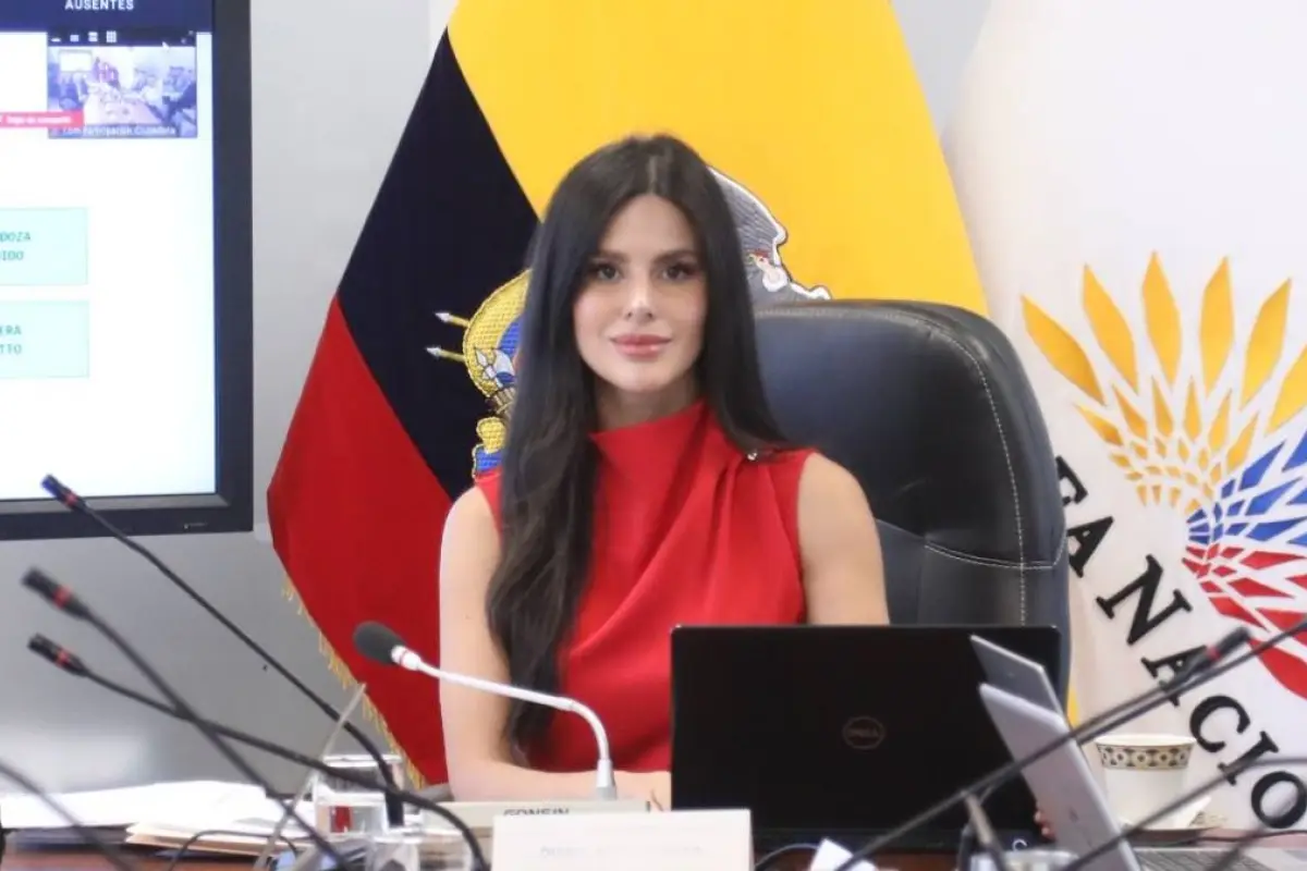 Diana Jácome, asambleísta de ADN, cuestiona pago de bono de residencia a legislador Juan Andrés González, de RC.