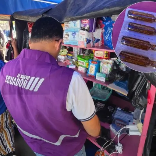 Operativo en Durán alerta sobre venta ilegal de medicamentos sin registro sanitario afuera de un hospital