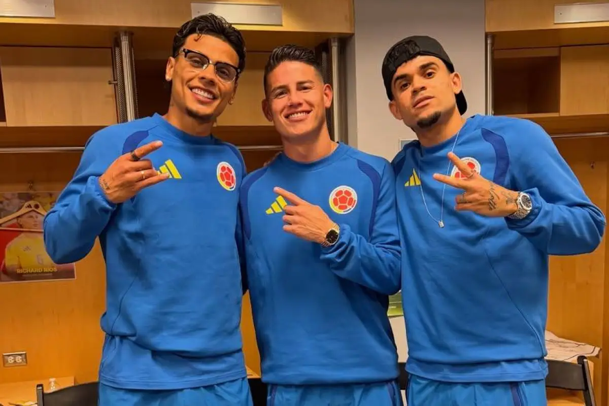 Richard Ríos, James Rodríguez y Luis Díaz en la prelista de Colombia para el Mundial 2026