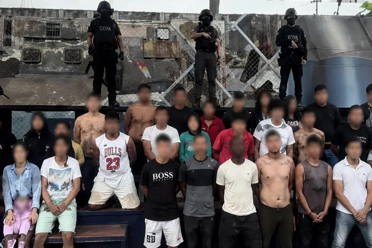 Cuarenta detenidos durante allanamientos en Guayaquil son acusados de secuestro y extorsión., Cortesía