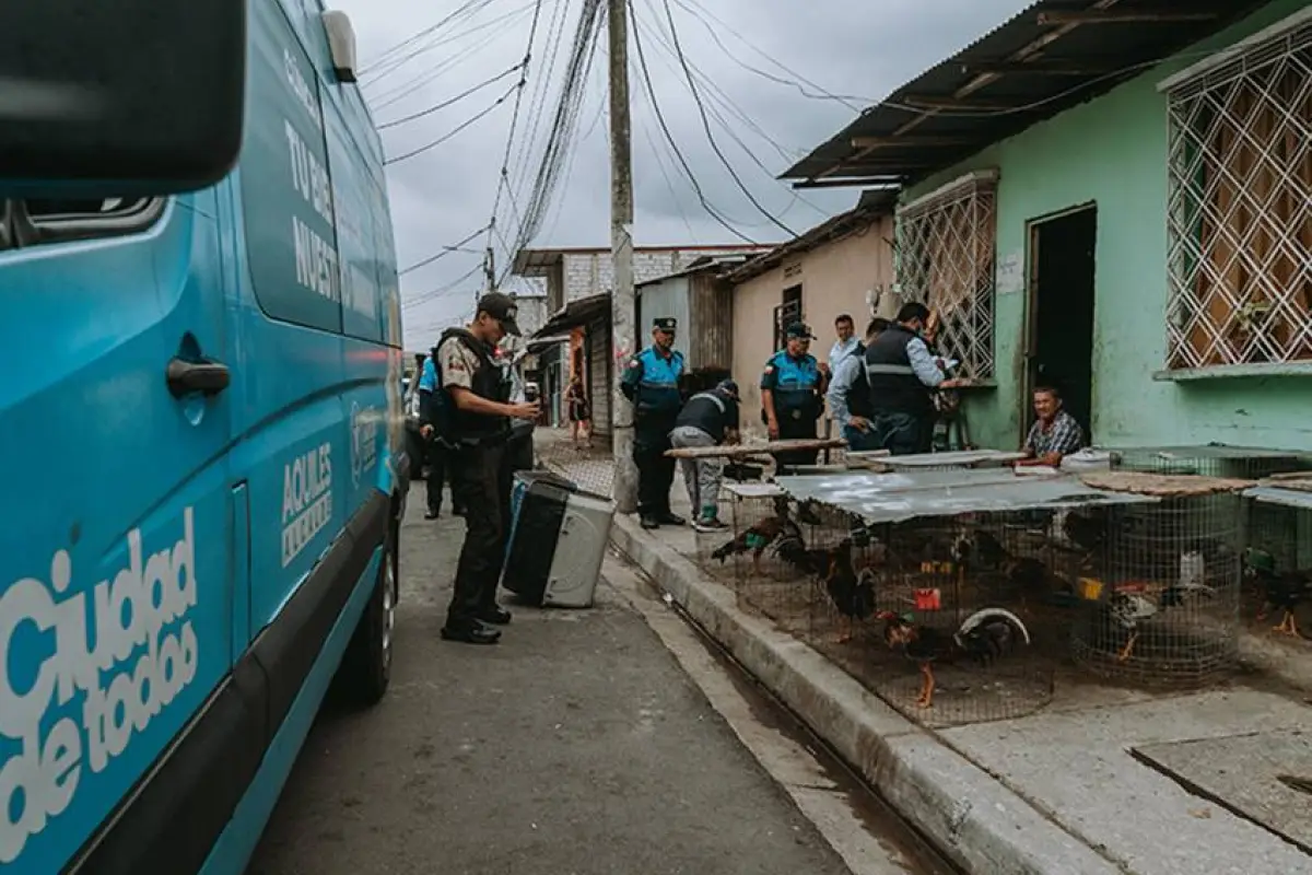 Operativo en un criadero de aves clandestinos, Municipio de Guayaquil