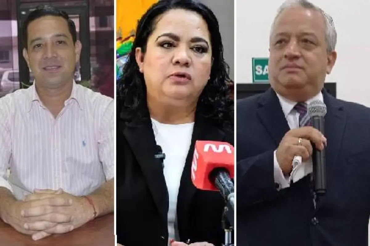 Leonardo Rodríguez (izq), Aurora Valle, actual gobernadora de Manabí y Marcos Zambrano, rector de la ULEAM., Foto: El Diario
