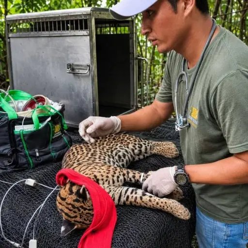 Ocelote rescatado en vivienda de Santo Domingo será evaluado por especialistas