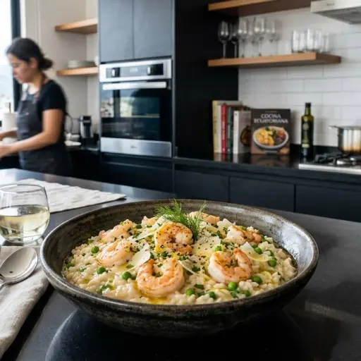 El secreto para lograr un risotto de camarones cremoso sin fallar en el intento