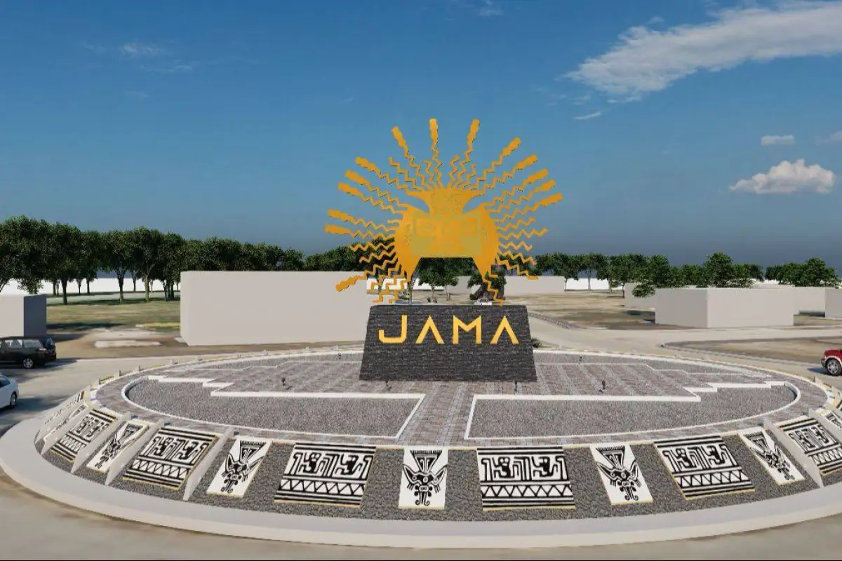 El diseño del monumento que estará ubicado en el redondel de ingreso a  Jama, en la vía que conduce también hacia Pedernales.