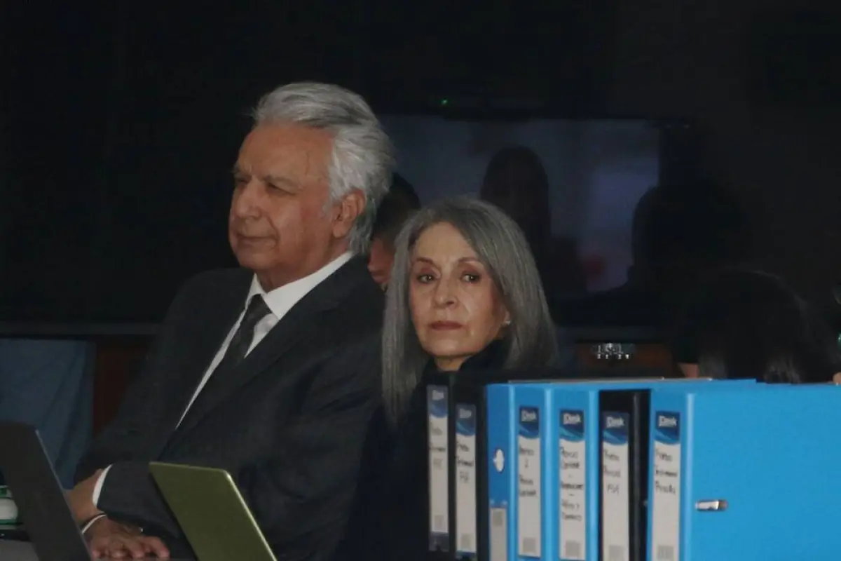 Lenín Moreno ingresa a la Corte Nacional de Justicia en Quito para la audiencia del caso Sinohydro