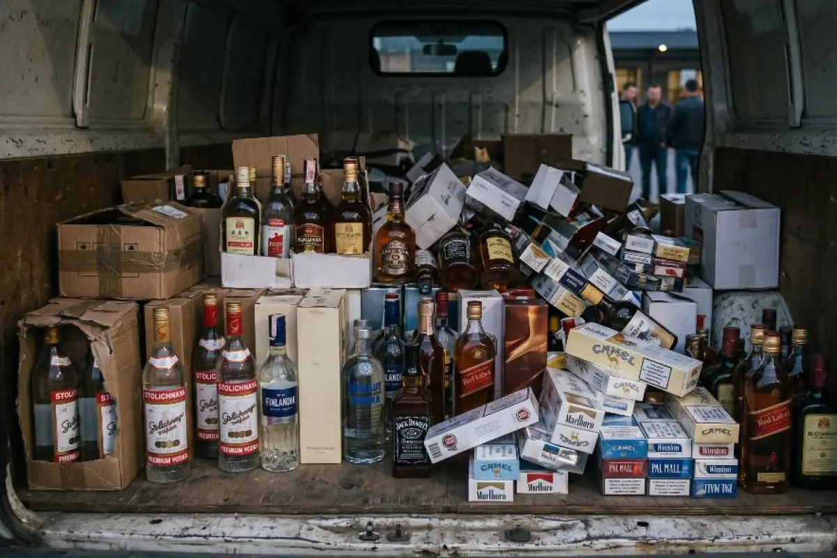 Contrabando en Ecuador relacionado con bebidas alcohólicas y cigarrillos ilegales