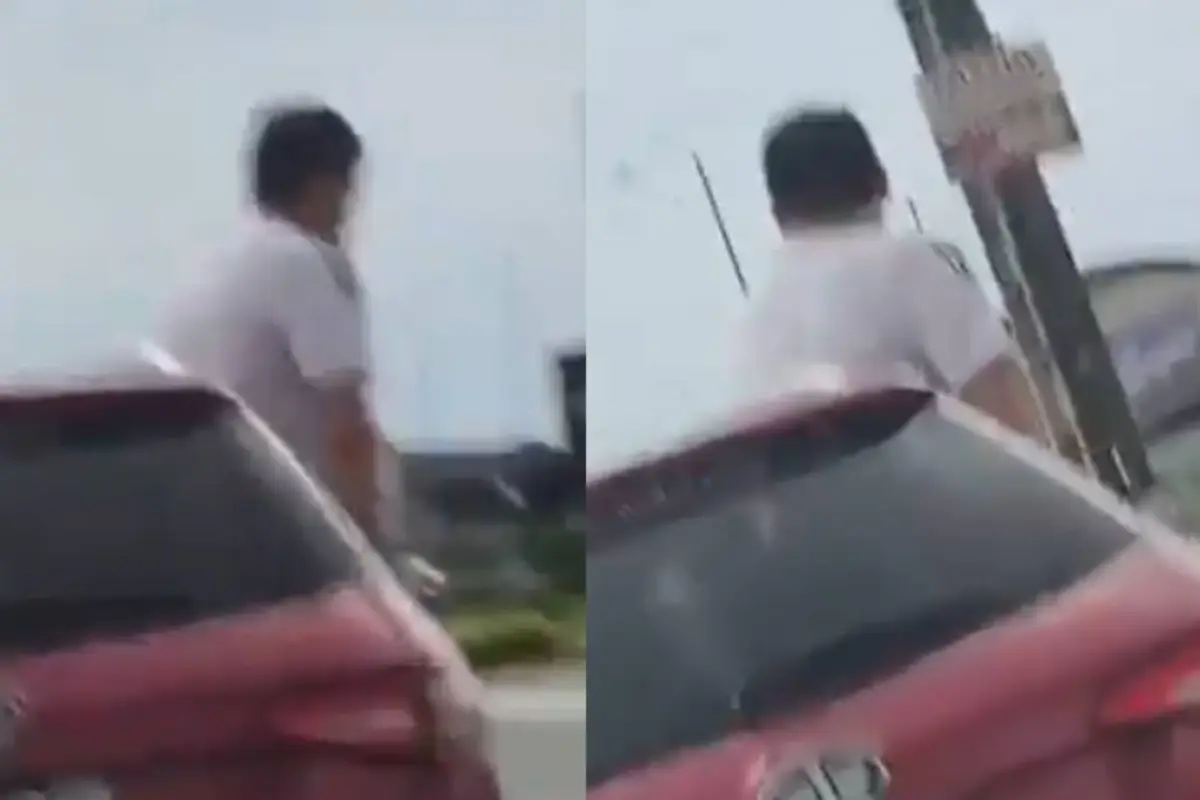 Video de hombre orinando desde vehículo en movimiento reabre debate sobre sanciones en Guayaquil.