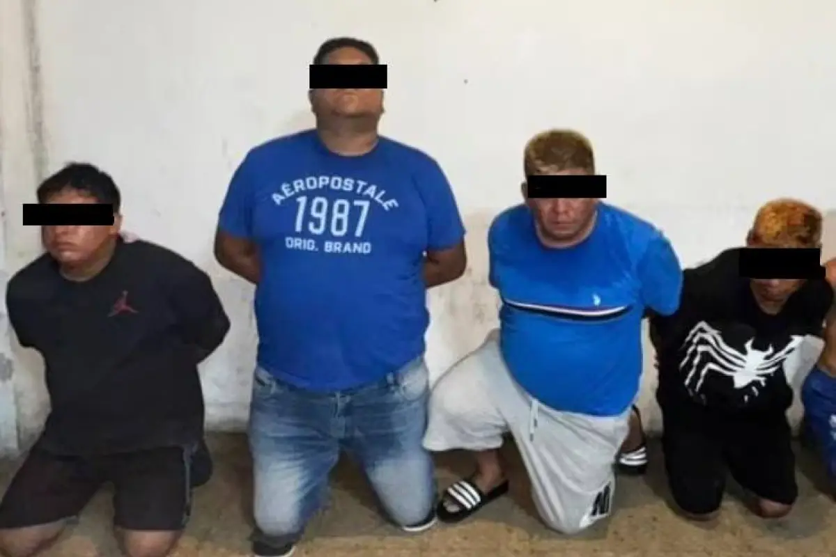 Los cuatro sospechosos formarían parte de la agrupación criminal ´Las Águilas', según la Policía., Foto: Min. del Interior