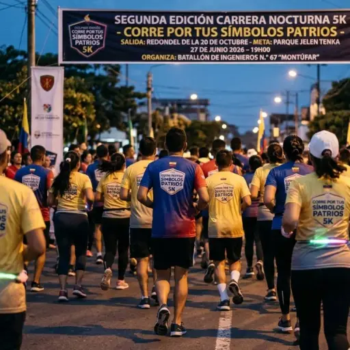 Una carrera nocturna en Santo Domingo busca unir a toda la ciudad por los símbolos patrios