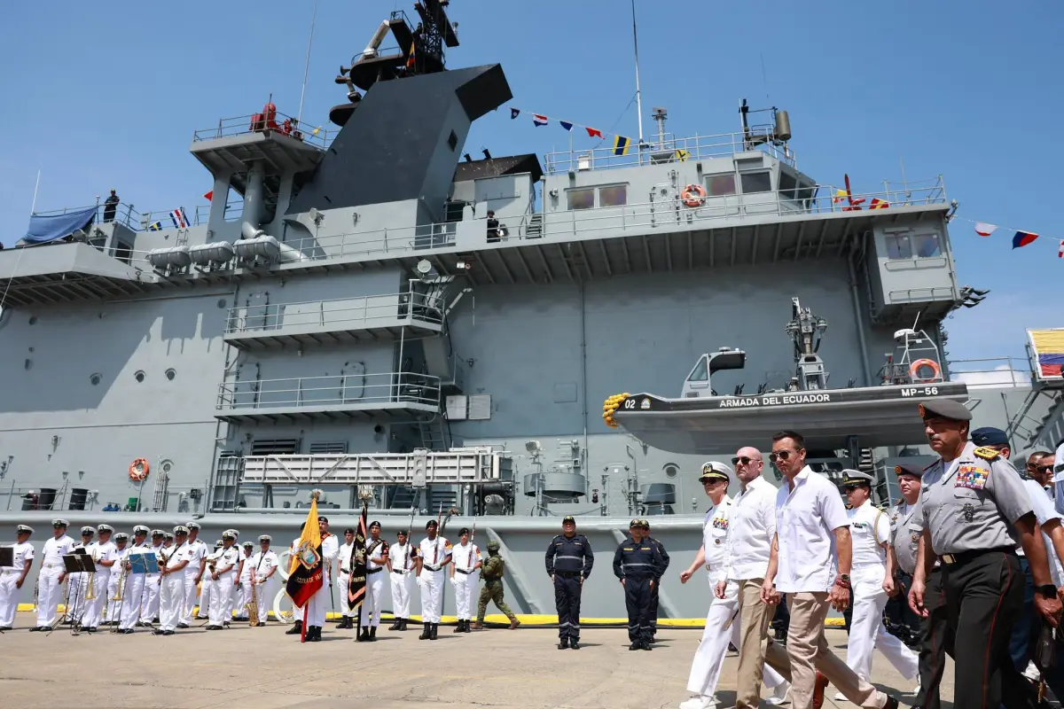 BAE Jambelí en Puerto Bolívar durante ceremonia de incorporación a la Armada del Ecuador