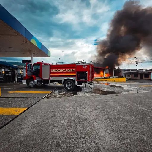 Incendio en gasolinera de La Maná movilizó a unidades de emergencia