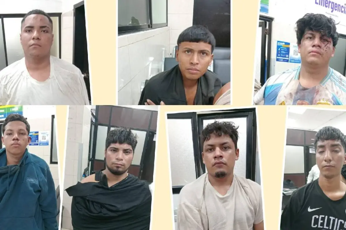 El ministro Jhon Reimberg publicó las fotos de los siete detenidos tras el operativo policial., Foto: X John Reimberg