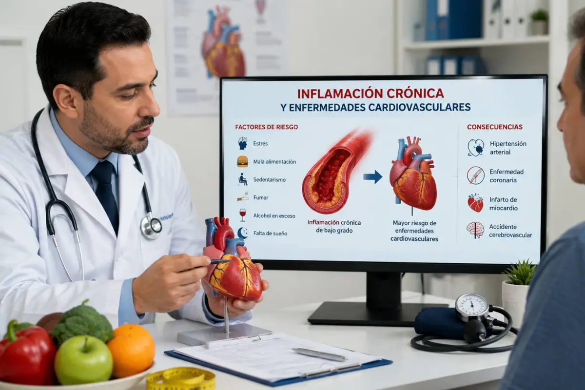 La inflamación crónica puede aumentar el riesgo de enfermedades cardiovasculares y otras afecciones de salud., Cortesía.