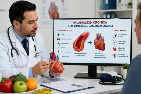 La inflamación crónica puede aumentar el riesgo de enfermedades cardiovasculares y otras afecciones de salud. ,Cortesía.