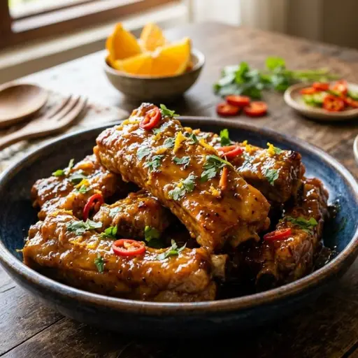¿Buscas un menú diferente?: Así puedes preparar unas costillas a la naranja perfectas en casa