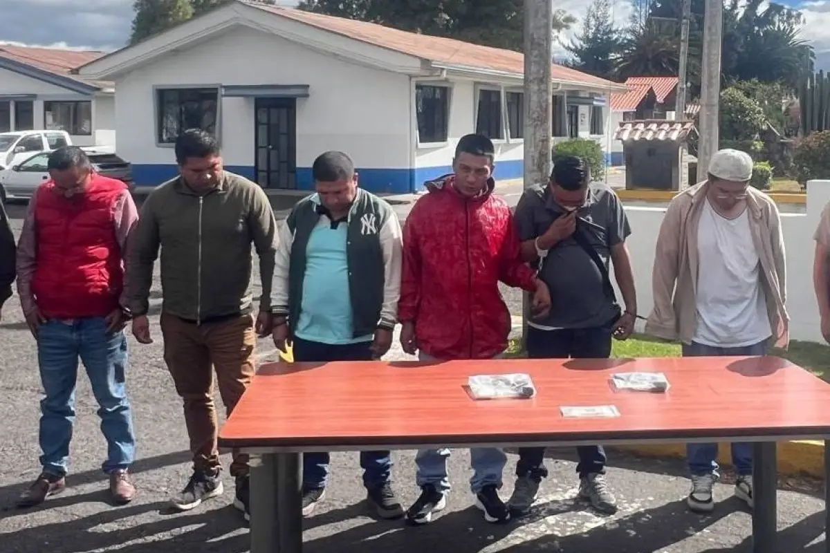 Los siete detenidos fueron puestos a órdenes de las autoridades de justicia para su encarcelación., Foto: Policía Nacional
