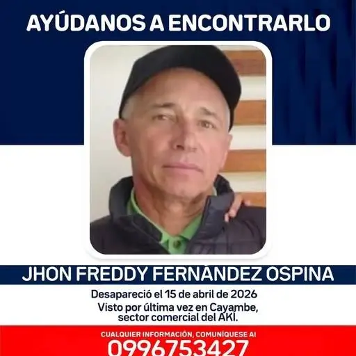 Familia de hombre desaparecido en Cayambe continúa búsqueda en Santo Domingo