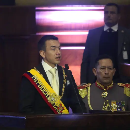 Noboa defendió eliminación de subsidios y anunció obras durante su Informe a la Nación
