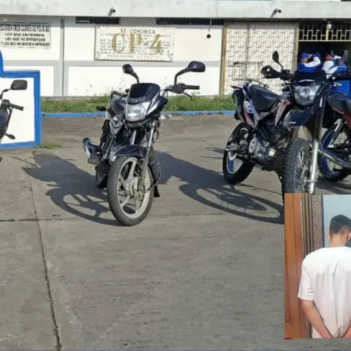 Persecución policial en Portoviejo terminó con dos detenidos y cinco motos recuperadas