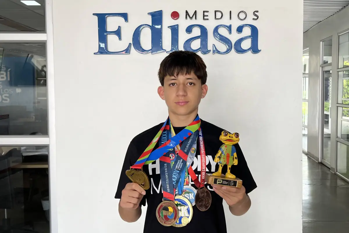 Jaykel Bucaram visitó las instalaciones de El Diario para compartir sus logros deportivos y detallar la preparación que mantiene rumbo a sus próximas competencias internacionales., El Diario.