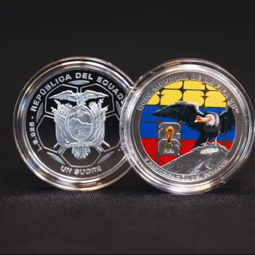 Ecuador presenta moneda conmemorativa por su quinta participación mundialista