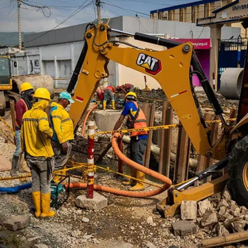 Guayaquil ejecuta obra hidrosanitaria en la avenida Vicente Maldonado para reducir inundaciones
